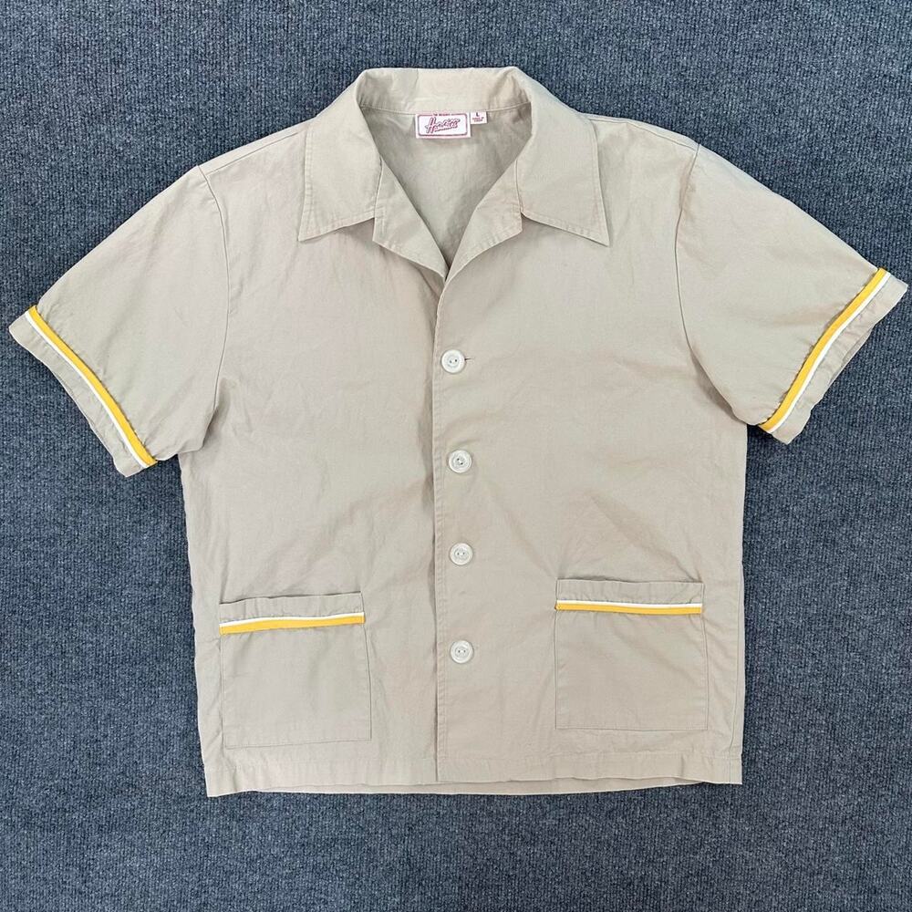 Hammies Men’s Summer Cabana Shirt Retro Style Pool Shirt Electric Grandpa Large